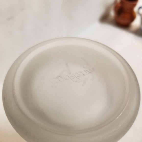 Bockling heavy frosted glass tall mug AUSTRIA - Picture 7 of 7